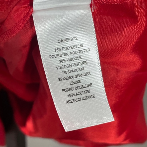 NEW Laundry Shelli Segal Dress Womens 4 red pencil cocktail classic colorful - Picture 6 of 10